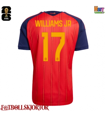 Spanien Nico Williams #17 Hemmatröja VM 2026 Kortärmad
